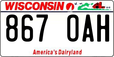 WI license plate 867OAH