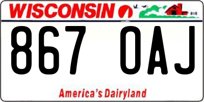 WI license plate 867OAJ