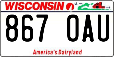 WI license plate 867OAU
