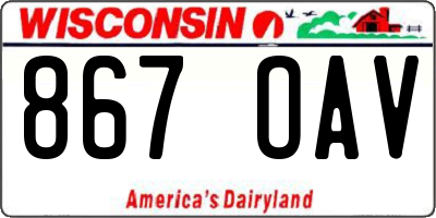 WI license plate 867OAV