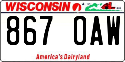 WI license plate 867OAW