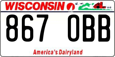 WI license plate 867OBB