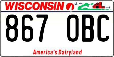 WI license plate 867OBC