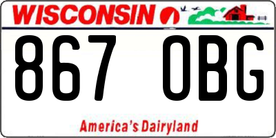 WI license plate 867OBG