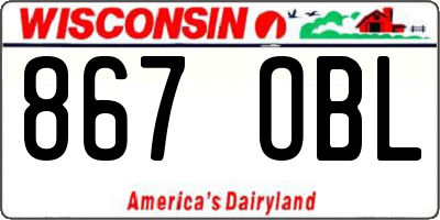 WI license plate 867OBL