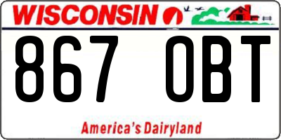 WI license plate 867OBT