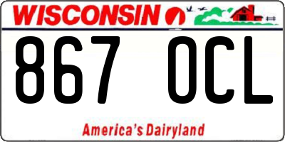WI license plate 867OCL
