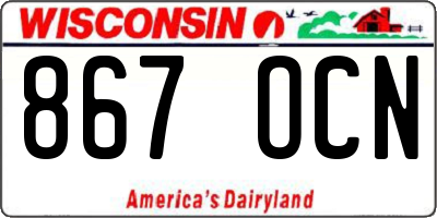 WI license plate 867OCN
