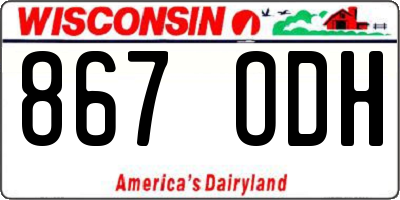 WI license plate 867ODH