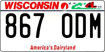 WI license plate 867ODM