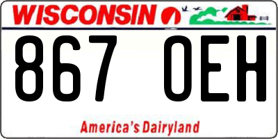 WI license plate 867OEH