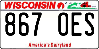 WI license plate 867OES