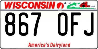 WI license plate 867OFJ