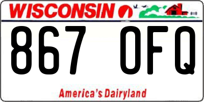 WI license plate 867OFQ