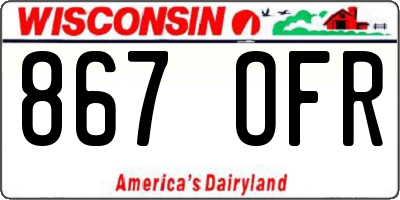 WI license plate 867OFR
