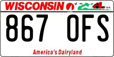 WI license plate 867OFS
