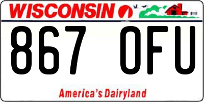 WI license plate 867OFU