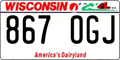 WI license plate 867OGJ