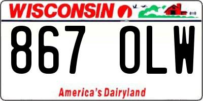 WI license plate 867OLW