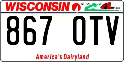 WI license plate 867OTV