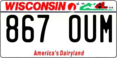 WI license plate 867OUM