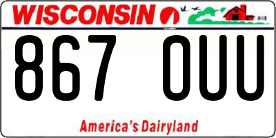 WI license plate 867OUU