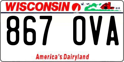 WI license plate 867OVA