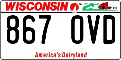 WI license plate 867OVD