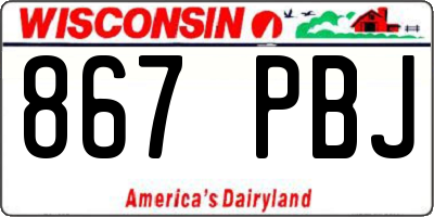 WI license plate 867PBJ