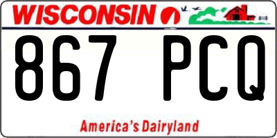 WI license plate 867PCQ