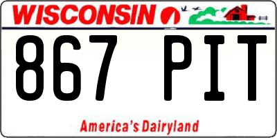 WI license plate 867PIT