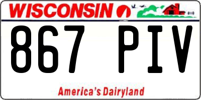 WI license plate 867PIV