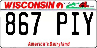 WI license plate 867PIY