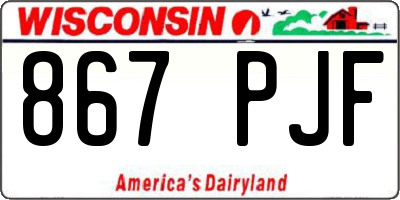WI license plate 867PJF