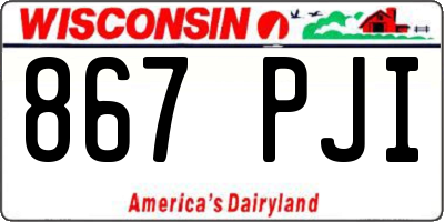 WI license plate 867PJI