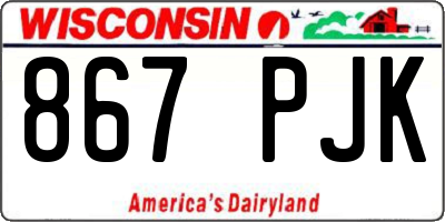 WI license plate 867PJK