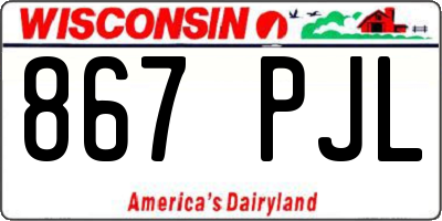 WI license plate 867PJL