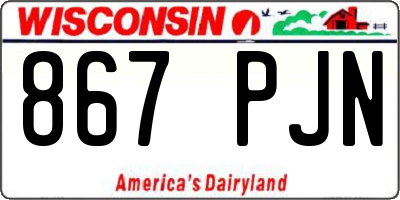 WI license plate 867PJN