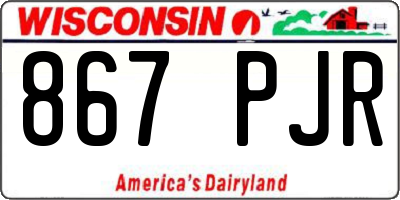 WI license plate 867PJR
