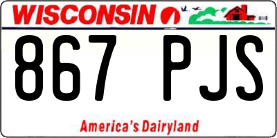 WI license plate 867PJS
