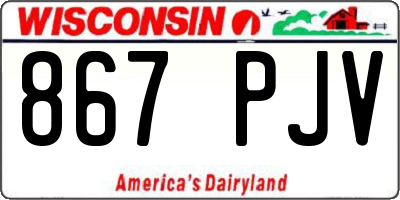 WI license plate 867PJV