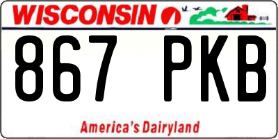 WI license plate 867PKB