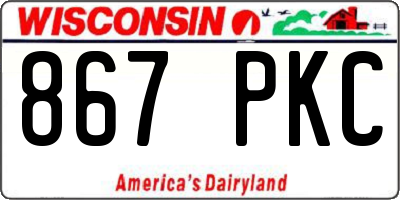WI license plate 867PKC