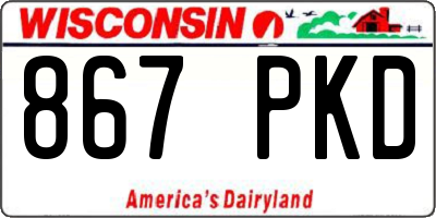 WI license plate 867PKD