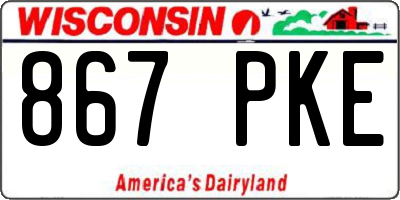 WI license plate 867PKE
