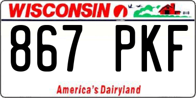 WI license plate 867PKF