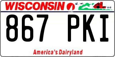 WI license plate 867PKI