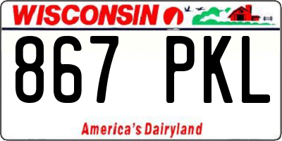 WI license plate 867PKL