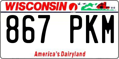 WI license plate 867PKM