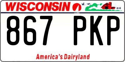 WI license plate 867PKP